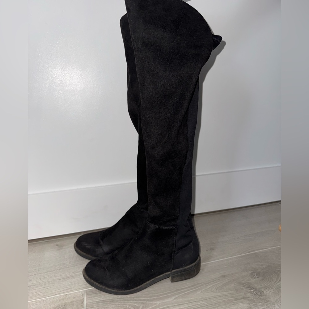 Rebel by Zigi Olaa Micro Suedette Fabric Sock Riding Boots